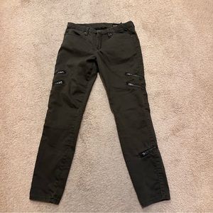 BLANK NYC Olive Green Moto Jeans 29